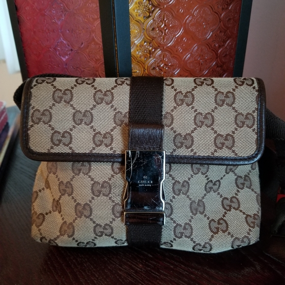 Gucci Handbags - authentic Gucci Belt Bag Fanny Waist Canvas Clutch